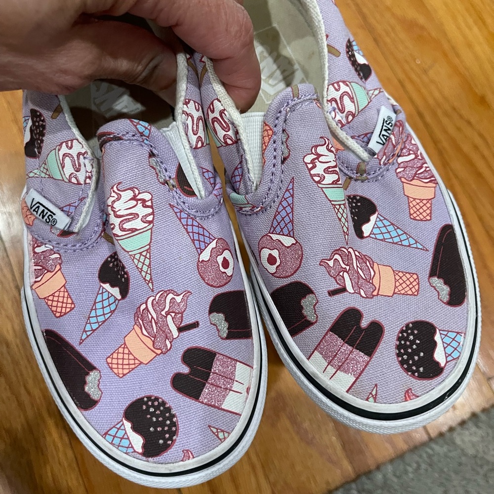 Vans slip on size 12 ice cream lavender color
